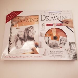Simply Drawing Spiral Bound 65 page Book and DVD by Jacqui Grantford 2010